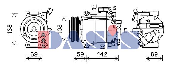 AKS DASIS Kompressori, ilmastointilaite 852793N